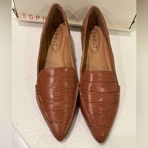 ESPRIT POINTED FLAT BLAIRE 7.5 COGNAC COLOR NEW
